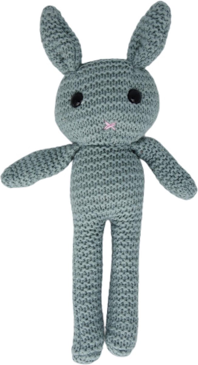 BUBBELOO™ AMIGURUMI BUNNY (NAVY BLUE)|KNUFFEL|SPEELGOED|KONIJN|AMIGURUMI|ZACHT|BIO|BABY|PEUTER